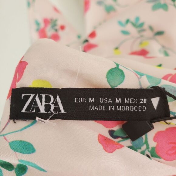 Zara Silky Floral Crop Top Cami Size‎ Medium - Picture 14 of 16